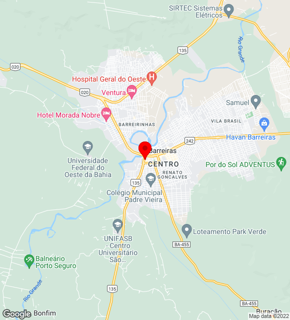 Mapa da localização