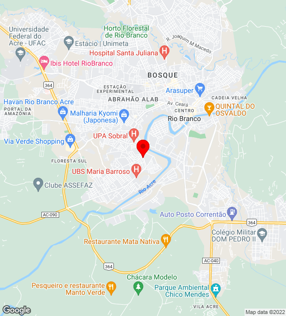 Mapa da localização