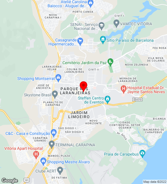 Mapa da localização