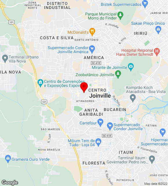 Mapa da localização
