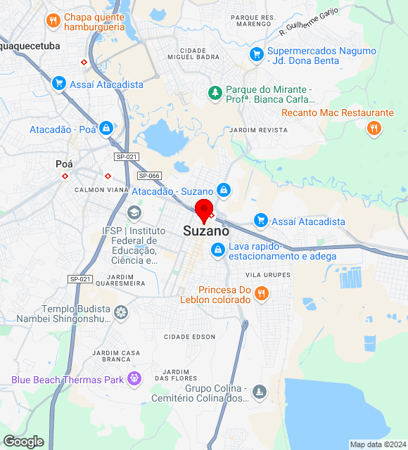 Mapa da localização