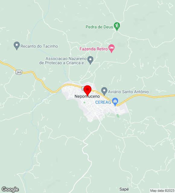 Mapa da localização