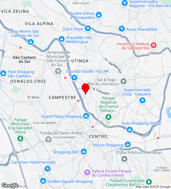 Mapa da localização