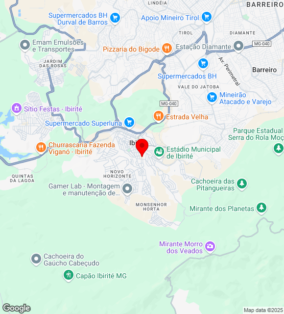 Mapa da localização