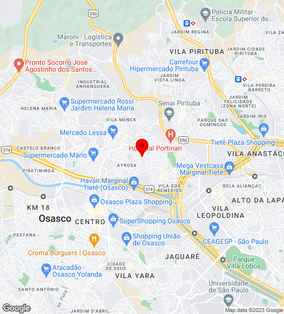 Mapa da localização