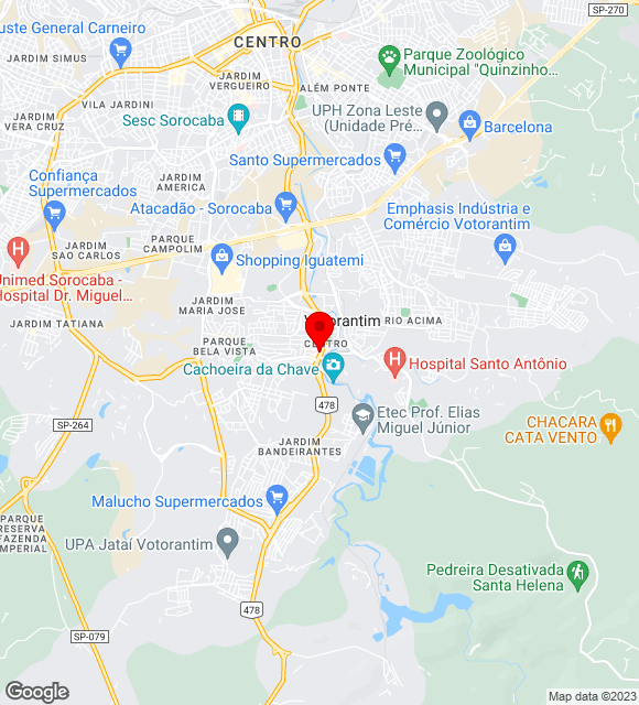 Mapa da localização