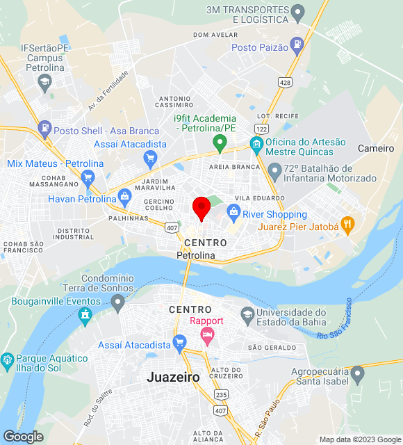 Mapa da localização