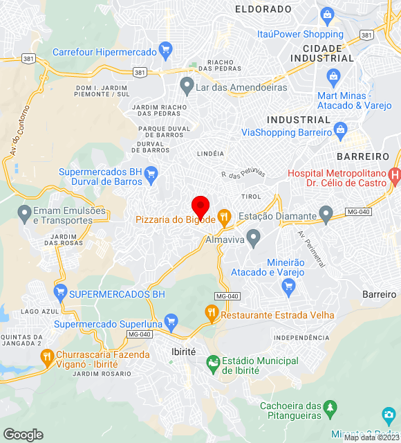 Mapa da localização