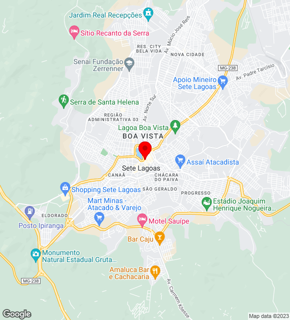 Mapa da localização