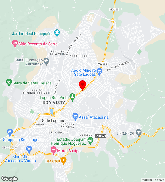 Mapa da localização