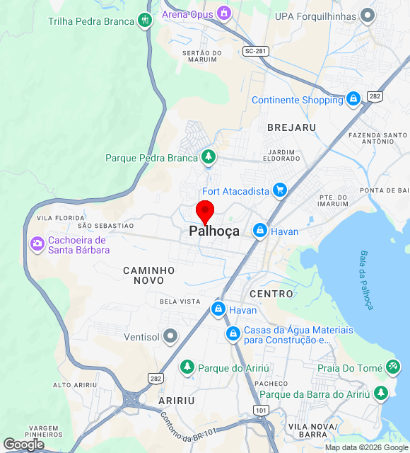 Mapa da localização