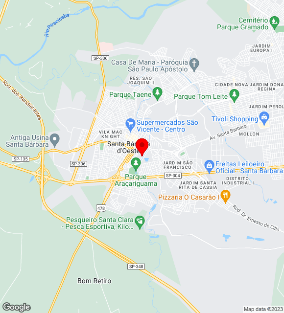 Mapa da localização
