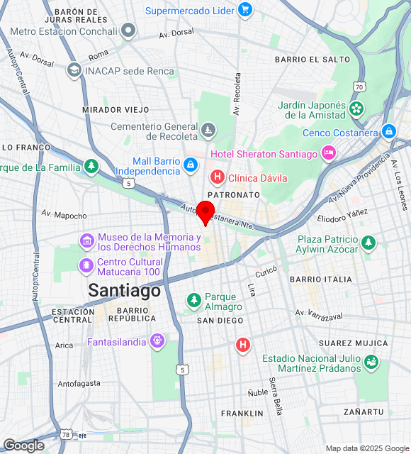 Mapa da localização