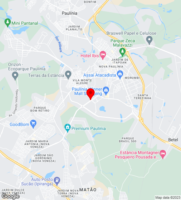 Mapa da localização