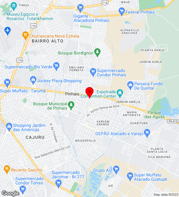 Mapa da localização