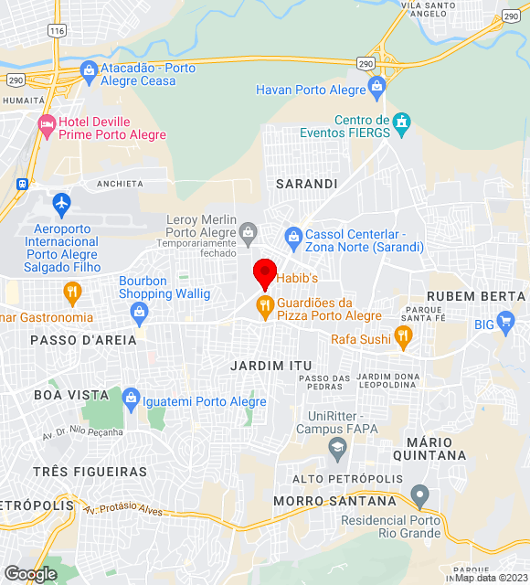 Mapa da localização