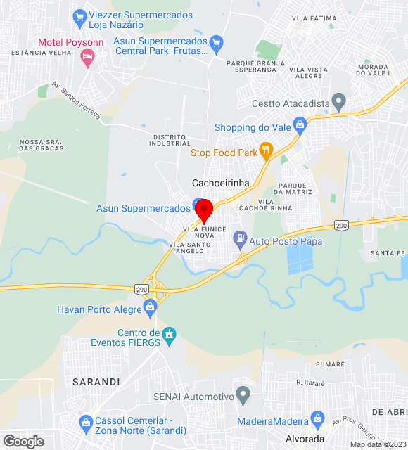 Mapa da localização