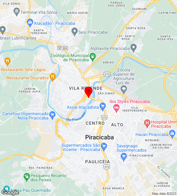 Mapa da localização