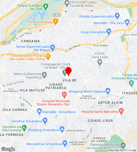 Mapa da localização