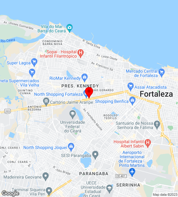 Mapa da localização