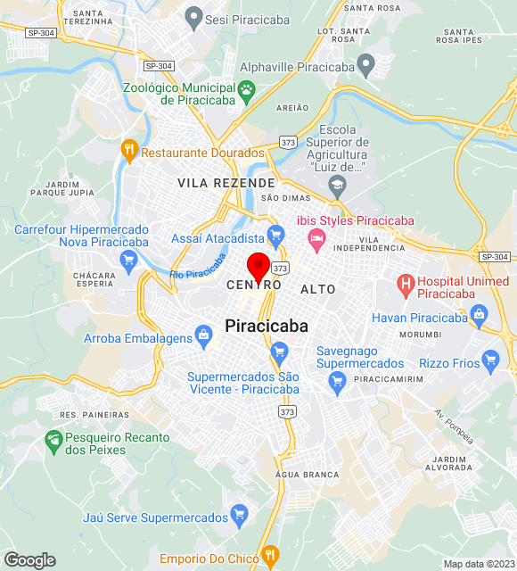 Mapa da localização