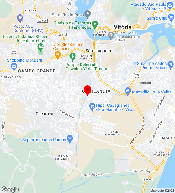 Mapa da localização