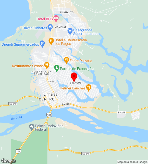 Mapa da localização