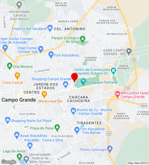 Mapa da localização