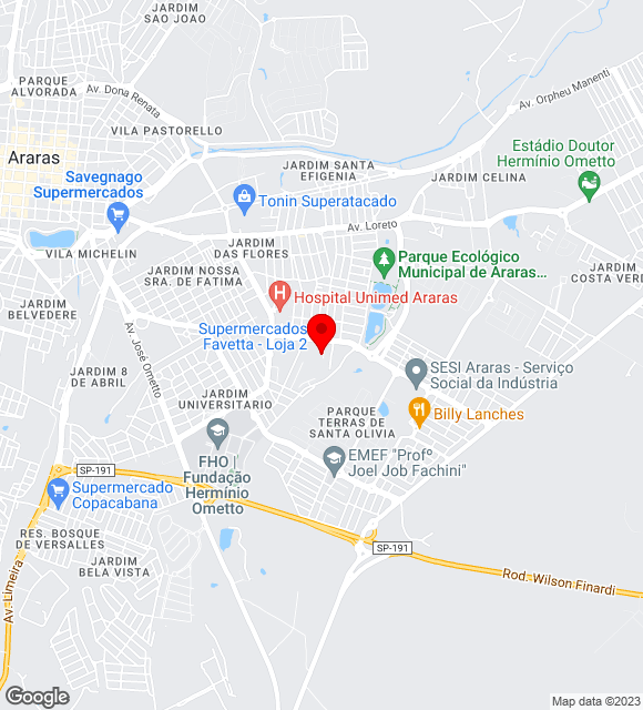 Mapa da localização