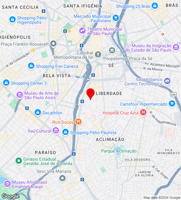 Mapa da localização