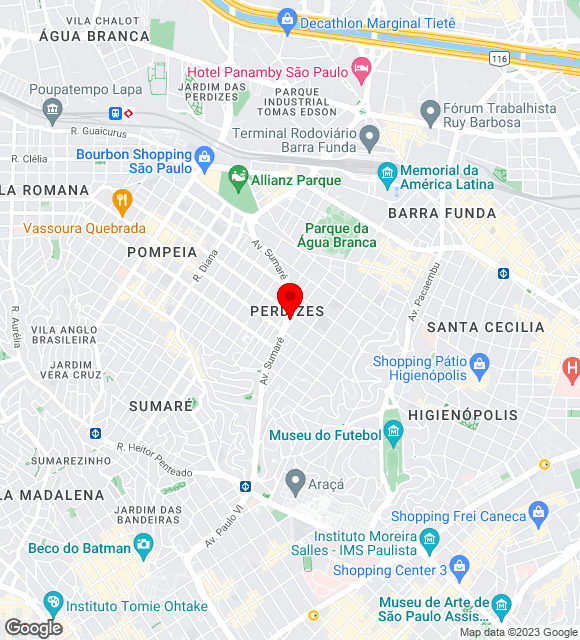 Mapa da localização