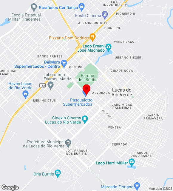 Mapa da localização