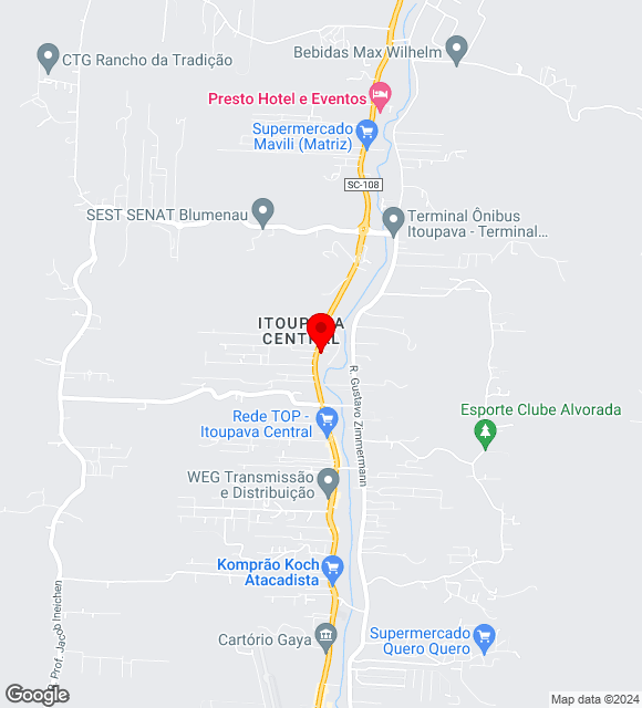 Mapa da localização