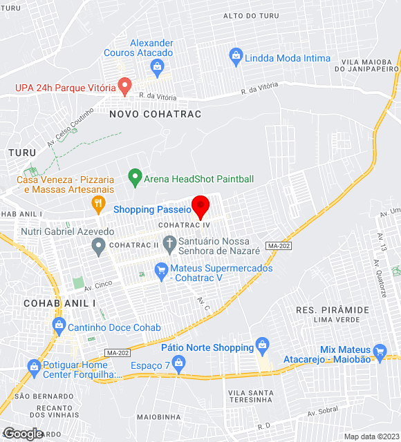 Mapa da localização