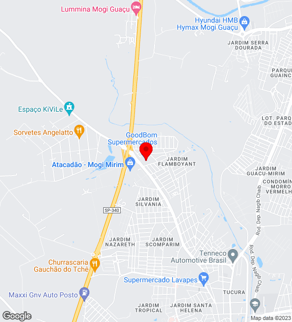 Mapa da localização