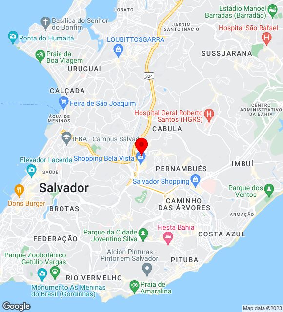 Mapa da localização