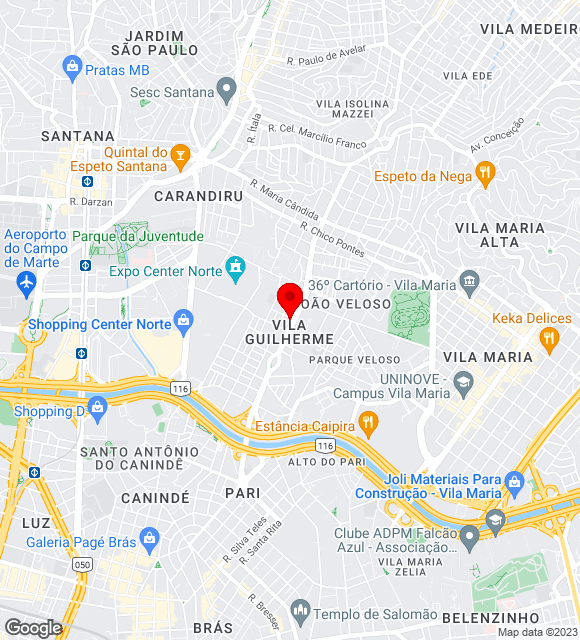Mapa da localização