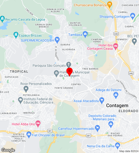 Mapa da localização