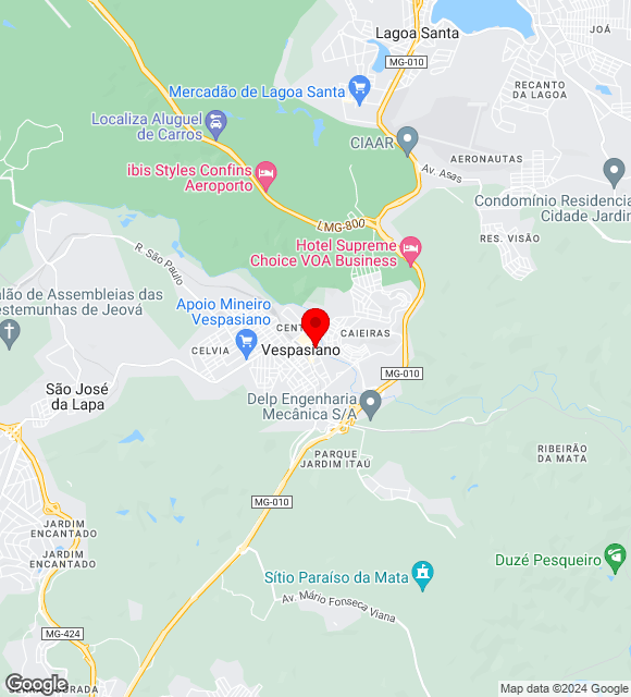 Mapa da localização