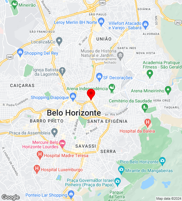 Mapa da localização