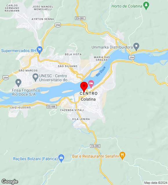 Mapa da localização