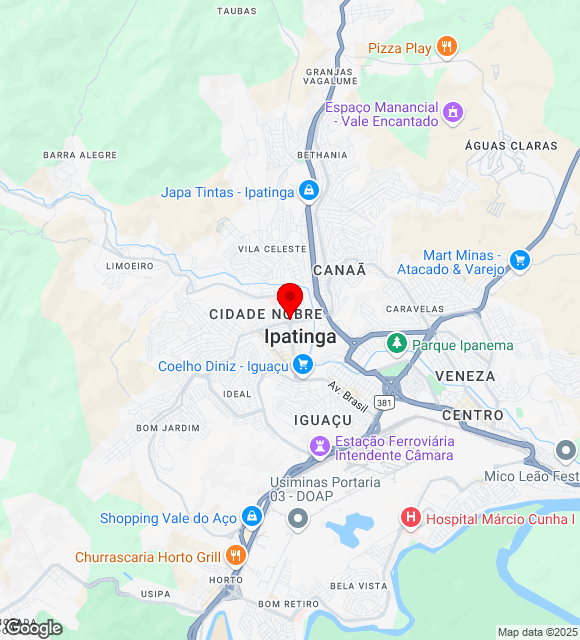Mapa da localização