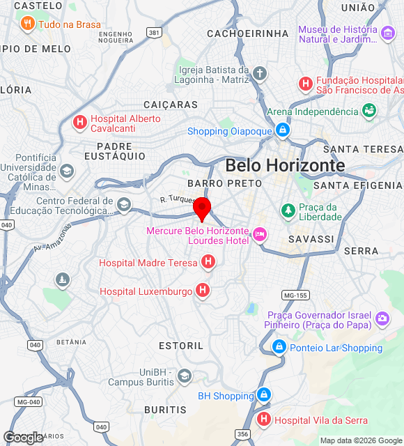 Mapa da localização