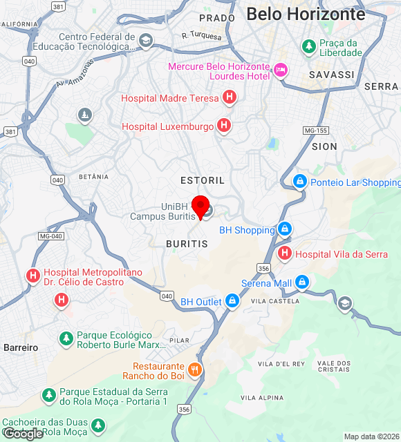 Mapa da localização