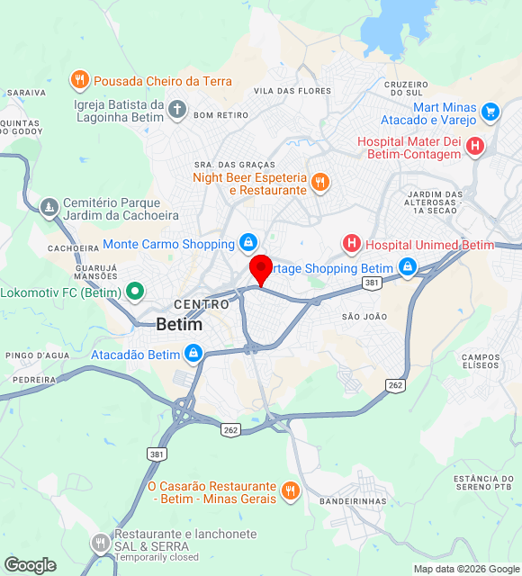 Mapa da localização