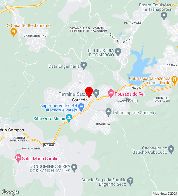 Mapa da localização