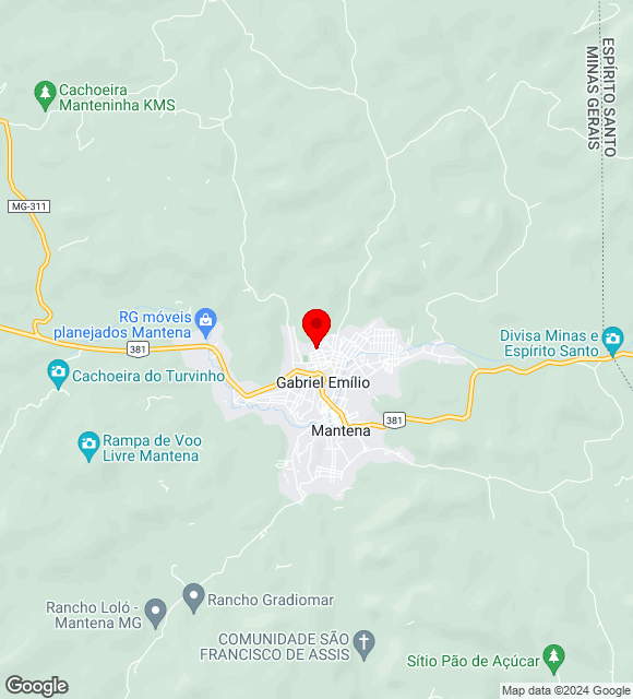 Mapa da localização