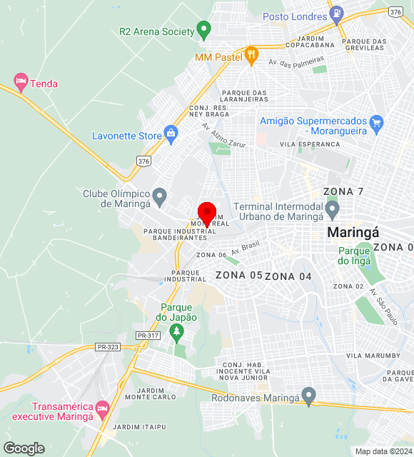 Mapa da localização