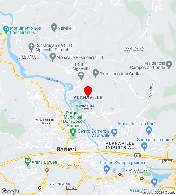 Mapa da localização