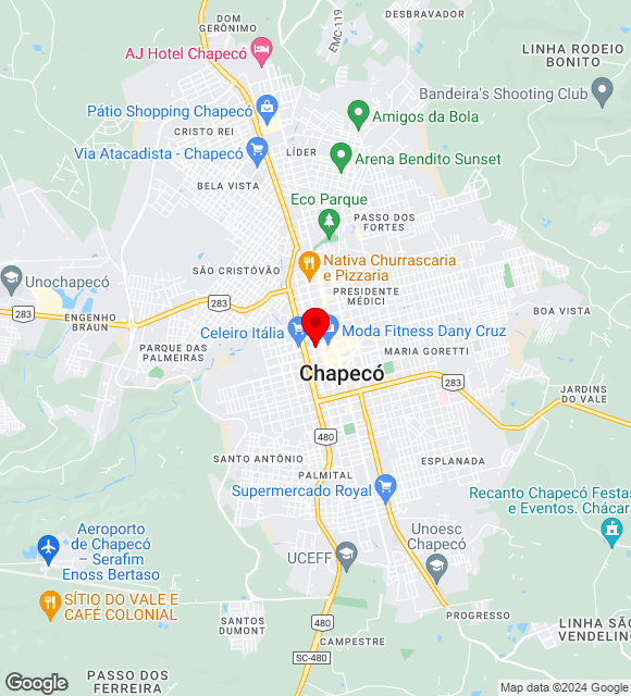 Mapa da localização